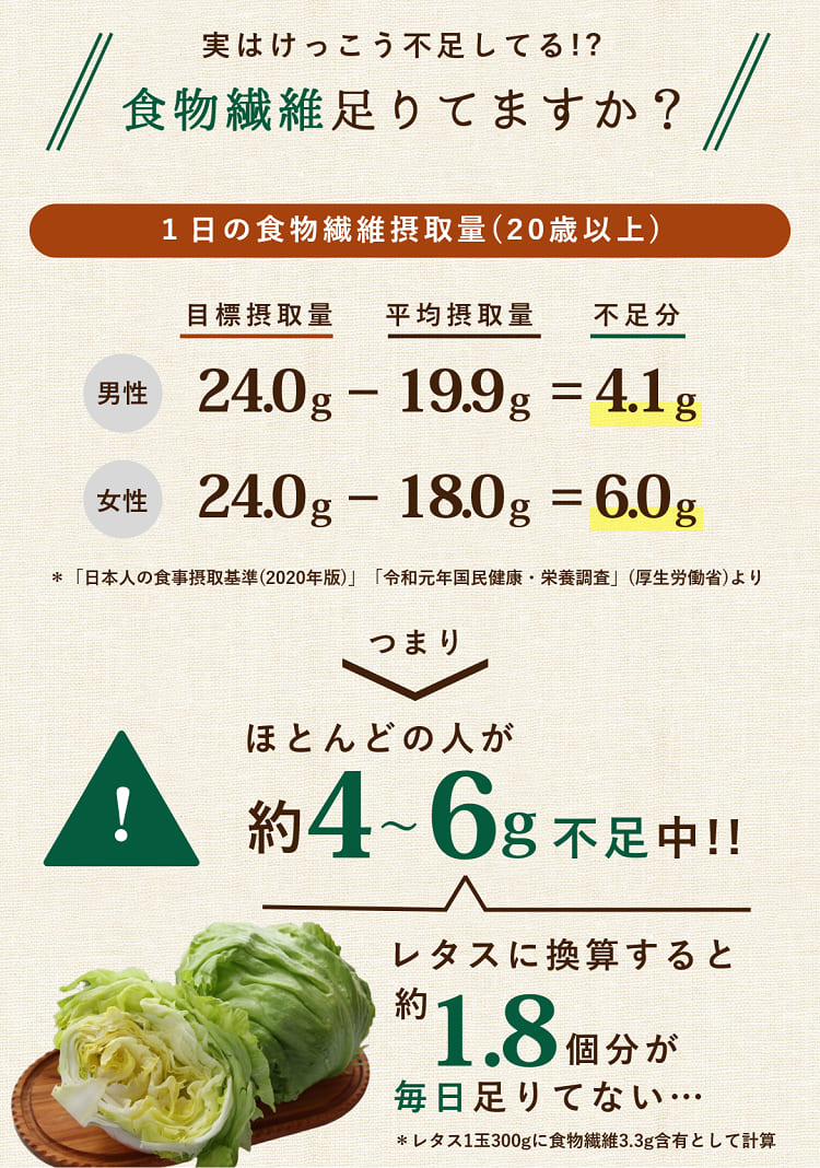 食物繊維足りていますか