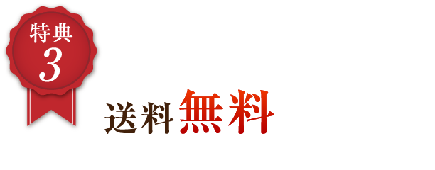 特典3 送料・手数料がずーっと無料