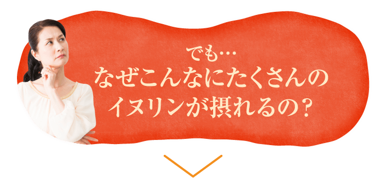 つまり、血糖値を抑えるためには、イヌリンを含んだ食材さえ食べればいいの？