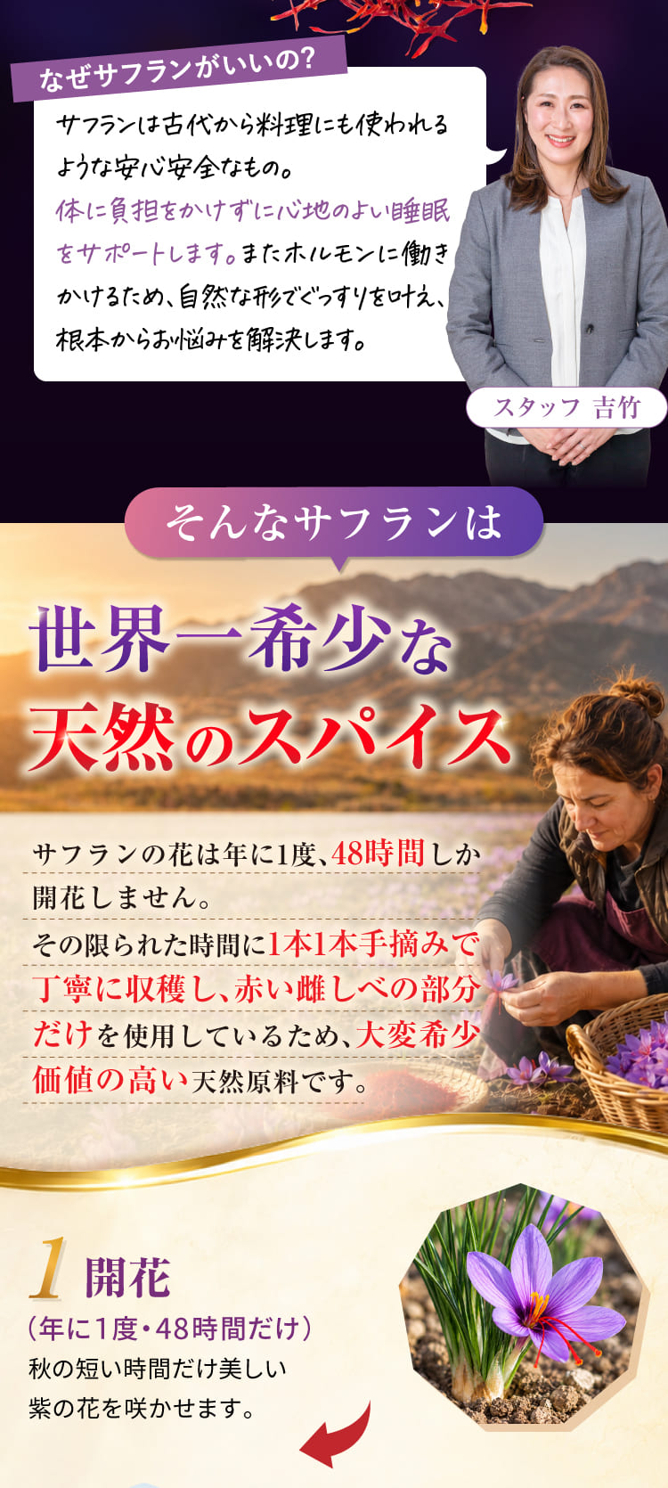 なぜサフランがいいの?