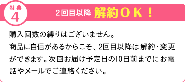 2回目以降解約ＯＫ！